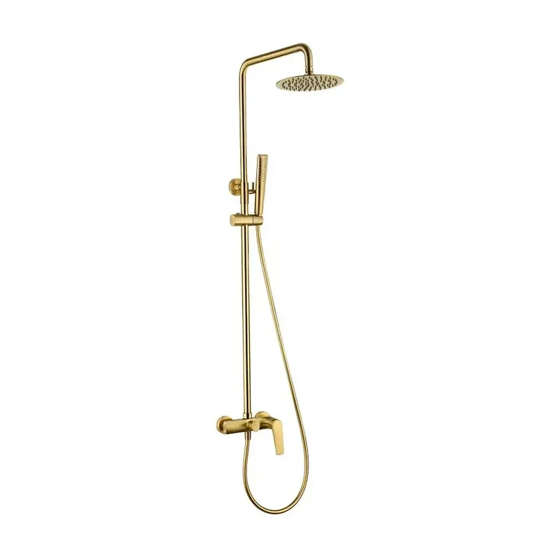 Barra de ducha Imex Delos | Monomando extensible | Oro cepillado