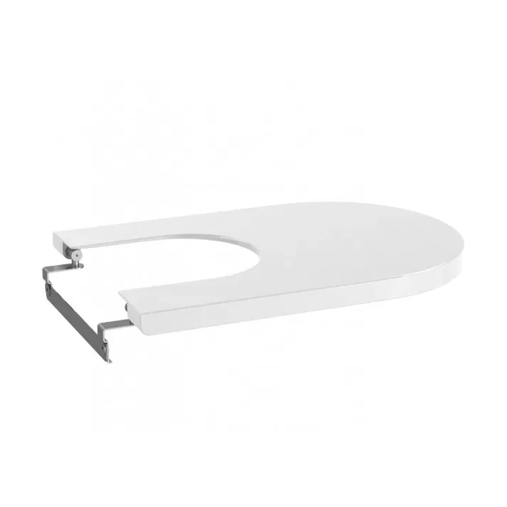 Bidet con un agujero para grifería de 37 cm fabricado en porcelana de color blanco Inspira Round Roca
