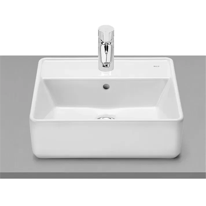 Roca Square A3270MM000 – Lavabo Sobre Encimera, Blanco, 42 cm