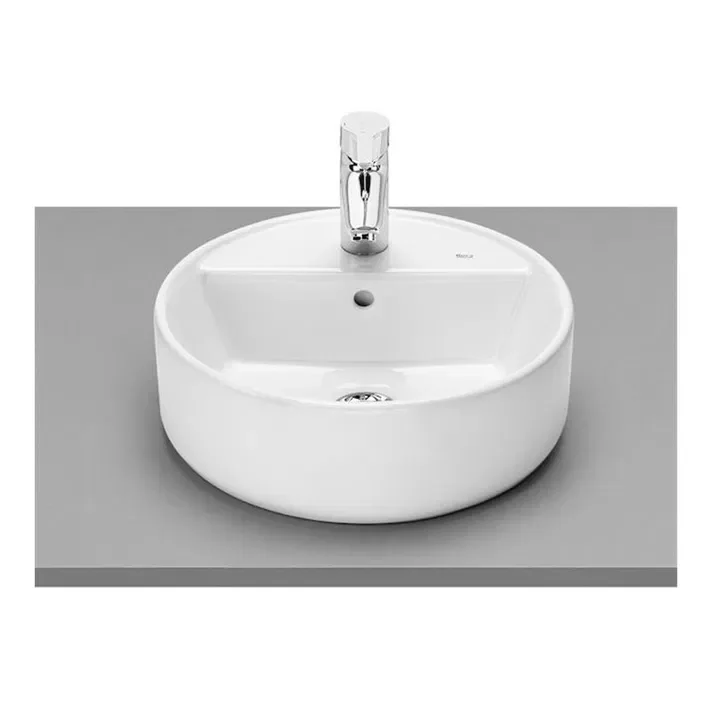 Roca Round A3270MK000 – Lavabo Sobre Encimera, Blanco, 40 cm