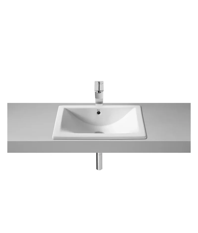 Roca Diverta A327114000 – Lavabo Sobre Encimera, Blanco, 50 cm