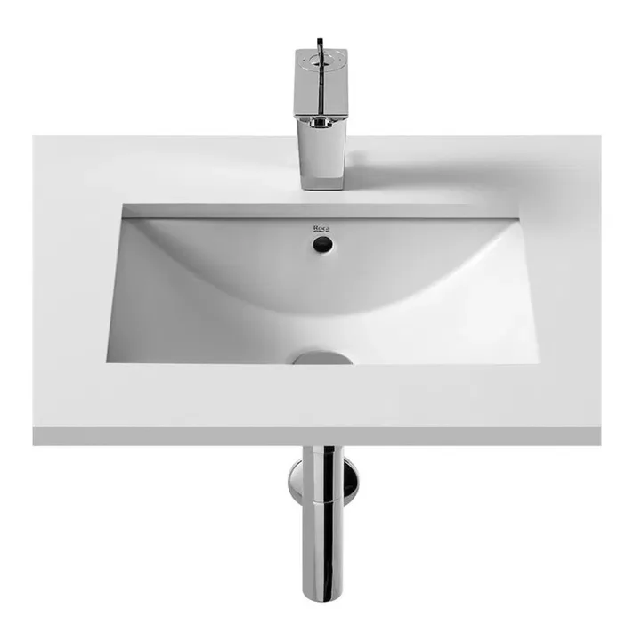 Roca Diverta A327114000 – Lavabo Sobre Encimera, Blanco, 50 cm
