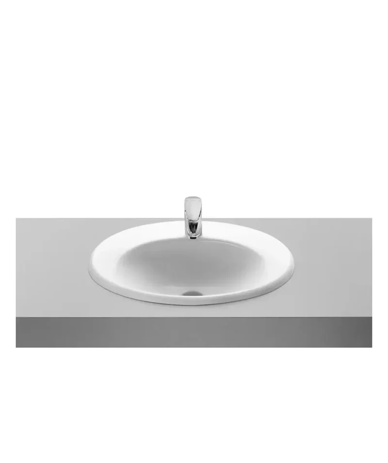 Roca Java A327863000 – Lavabo Sobre Encimera, Blanco, 56 cm