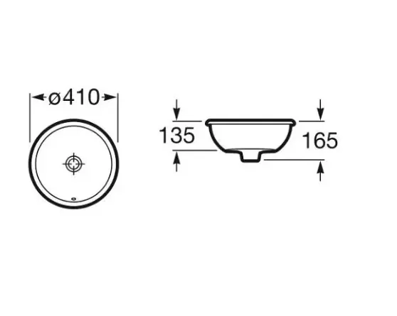 Roca Foro A327884000 – Lavabo Sobre Encimera, Blanco, 41 cm