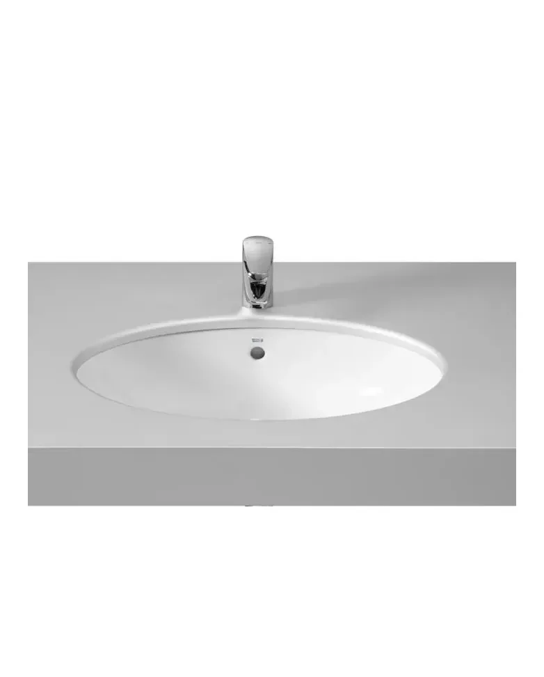 Lavabo para instalación bajo encimera de 56 cm fabricado en porcelana de color blanco Berna Roca