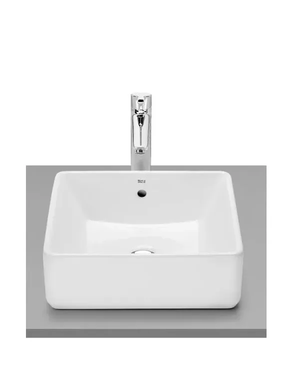 Roca Square A3270ML000 – Lavabo Sobre Encimera, Blanco, 39 cm