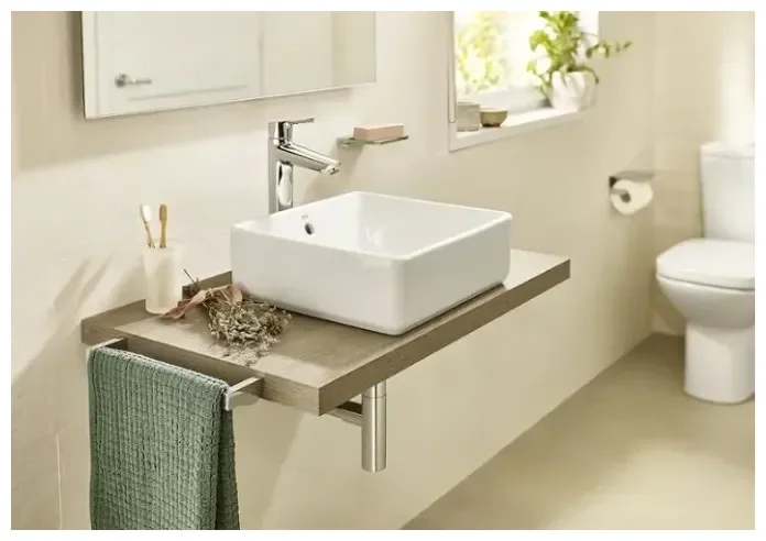 Roca Square A3270ML000 – Lavabo Sobre Encimera, Blanco, 39 cm
