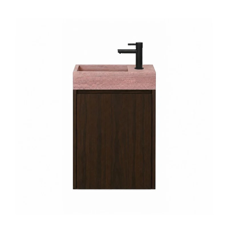 Lavabo Krabi con mueble - Smoke - Travertino Roos