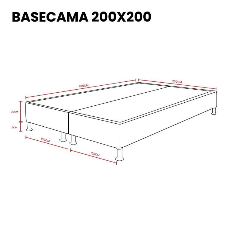 Combo para Habitación Unax, Incluye Base Cama Presidencial y Colchón