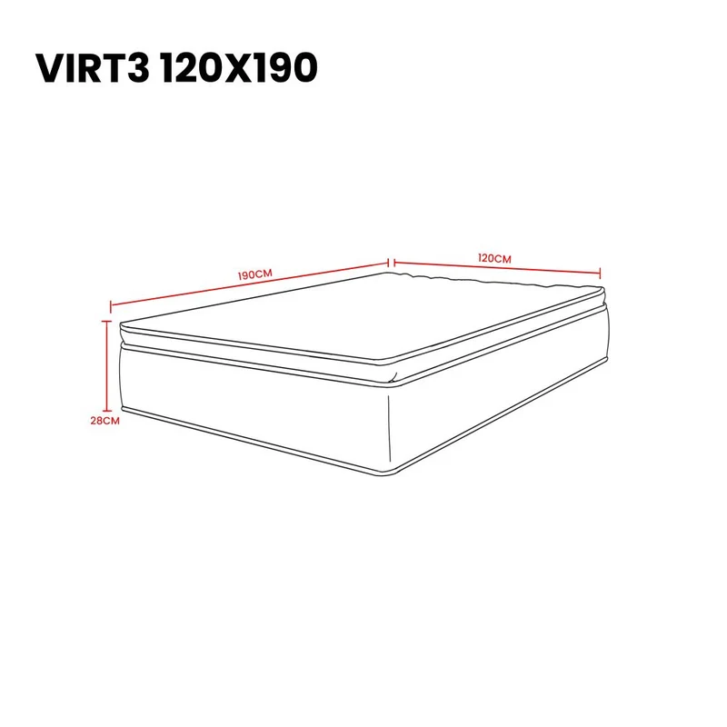 Combo para Habitación Jiang, Incluye Base Cama Semidoble, Colchón y Protector