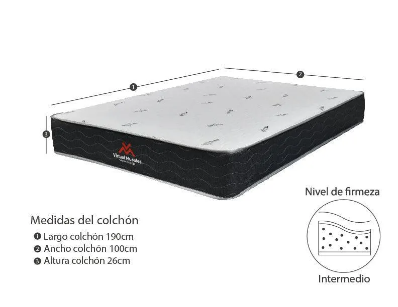 Combo para Habitación Gao, Incluye Colchón y Protector