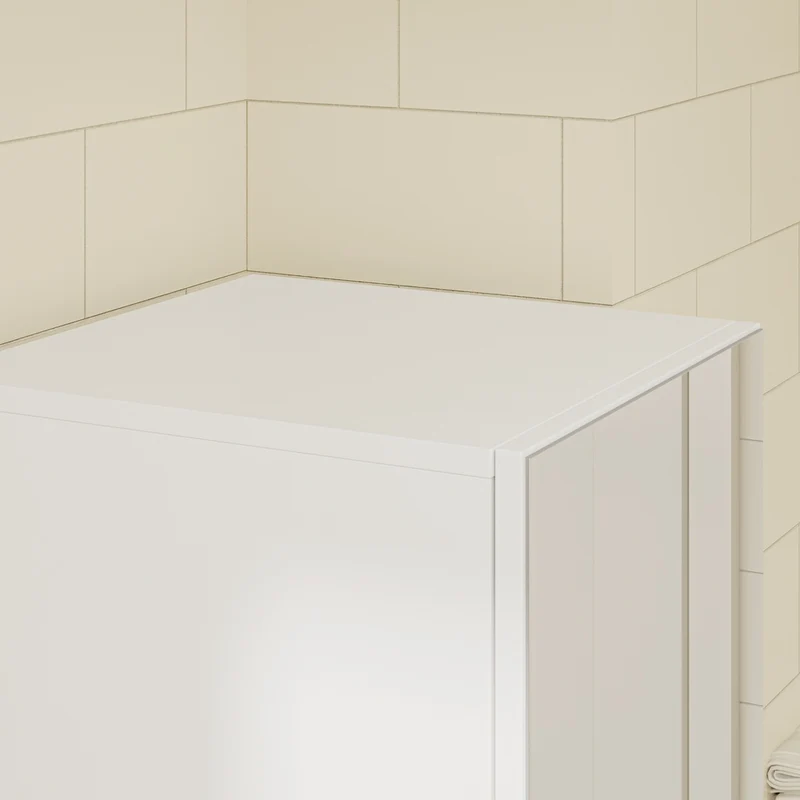 SoBuy BZR240-E-W Mueble Columna de Baño Alto y Estrecho Blanco 30x30x180.5 cm