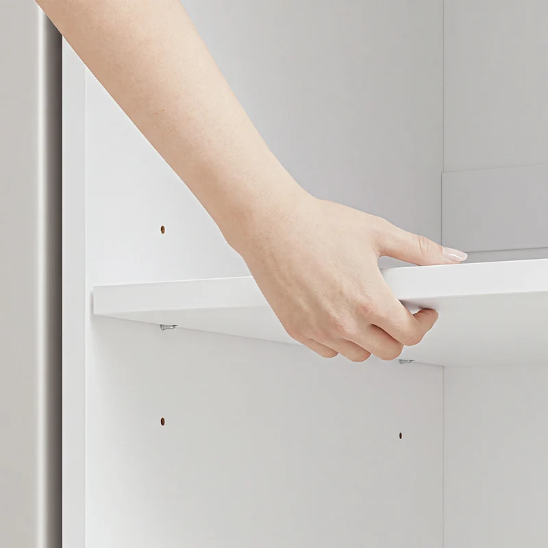 SoBuy BZR231-W Mueble torre para lavadora y secadora apilables Blanco 110x66x186 cm