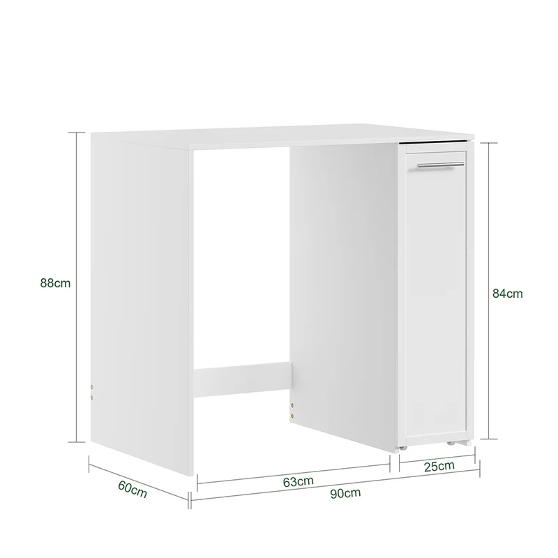 SoBuy BZR229-W Mueble lavadora y secadora con puerta Armario para lavadora con cajón Blanco