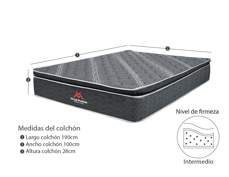 Combo Joedi de Cama y Colchón Sencillo para Habitación