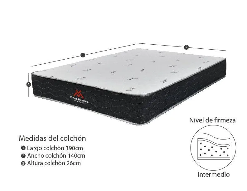 Combo Cain de Cama y Colchón Doble para Habitación