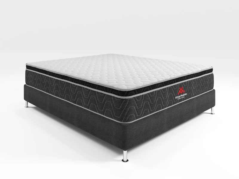 Combo Atlantis de Cama y Colchón Queen para Habitación