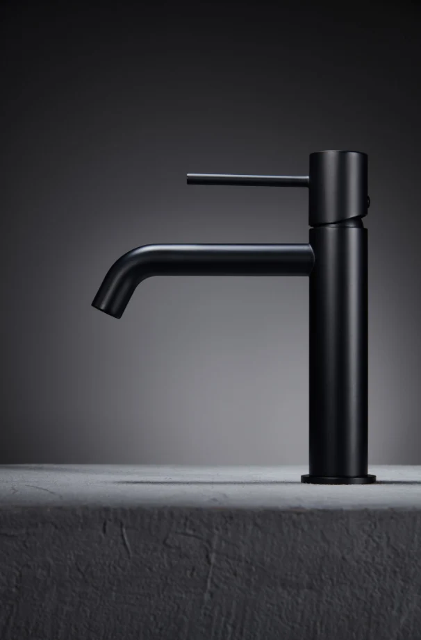 Grifería Lavabo Monomando Monza Negro Mate - Imex