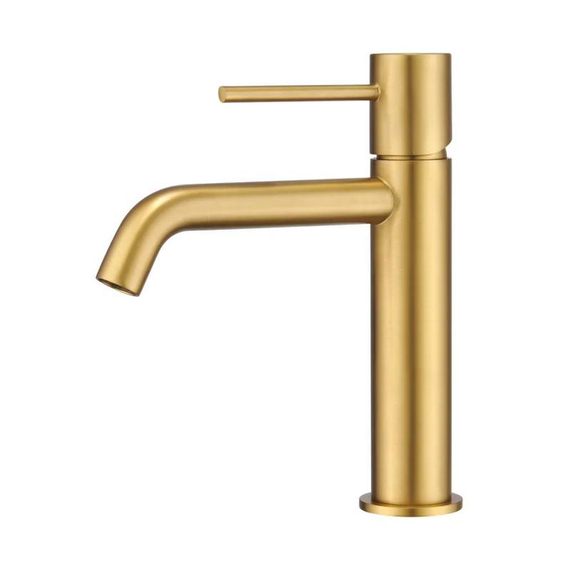 Grifería Lavabo Monomando Monza Oro Cepillado - Imex