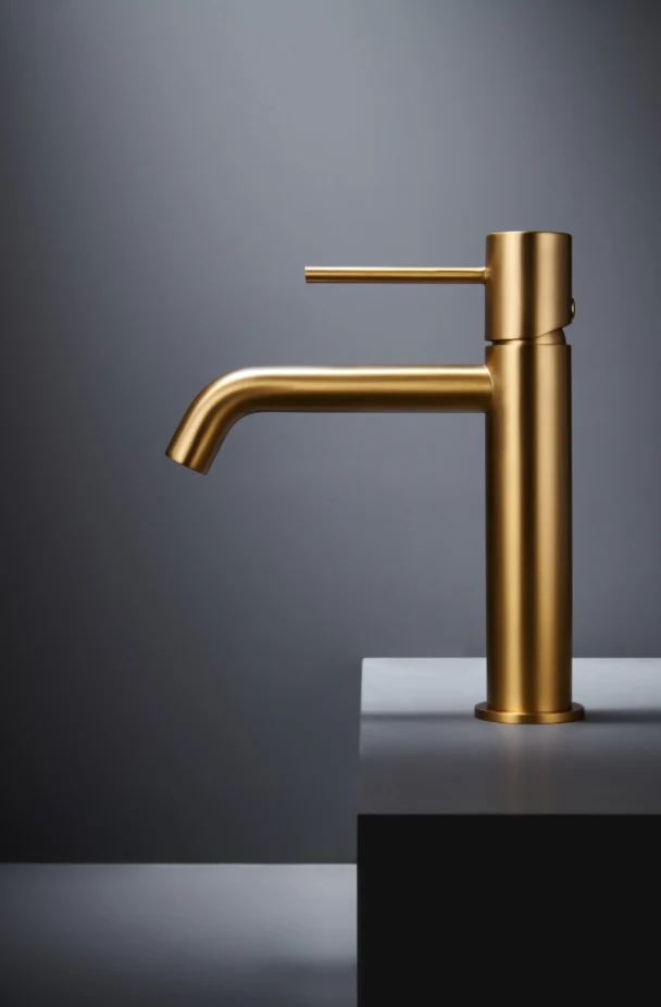 Grifería Lavabo Monomando Monza Oro Cepillado - Imex