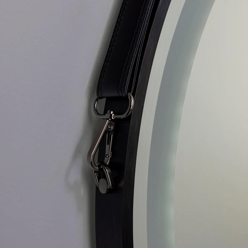 Espejo de Baño Redondo LED Sines Marco Negro IP44 60cm – Mullan Lighting