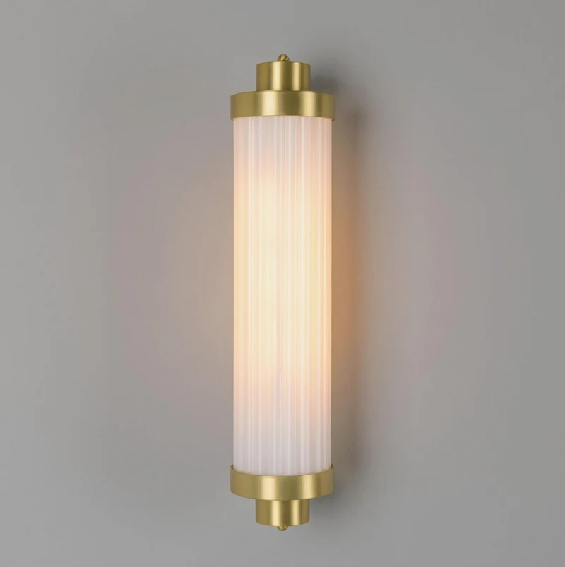 Aplique Baño Louise IP44 | Cristal Ondulado Opaco | Mullan Lighting