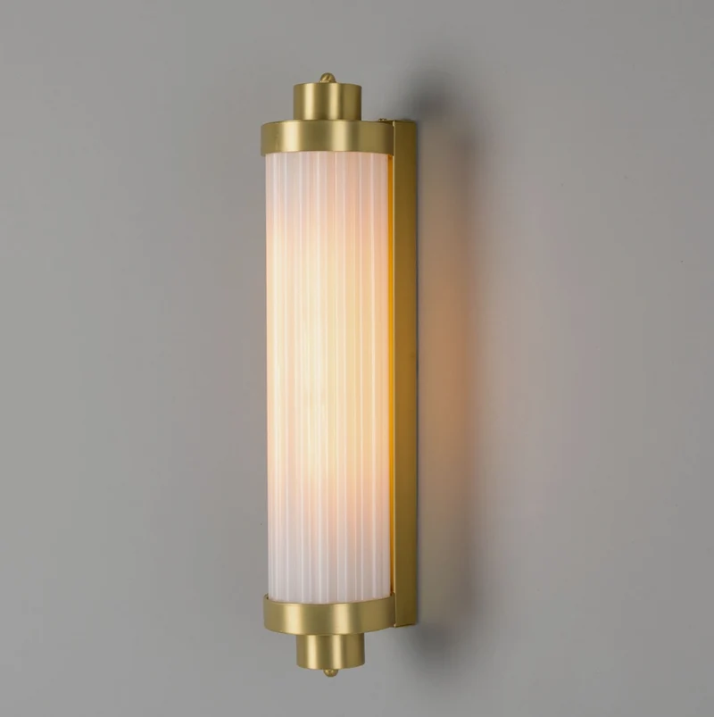 Aplique Baño Louise IP44 | Cristal Ondulado Opaco | Mullan Lighting