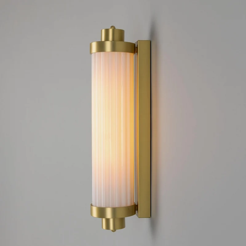 Aplique Baño Louise IP44 | Cristal Ondulado Opaco | Mullan Lighting