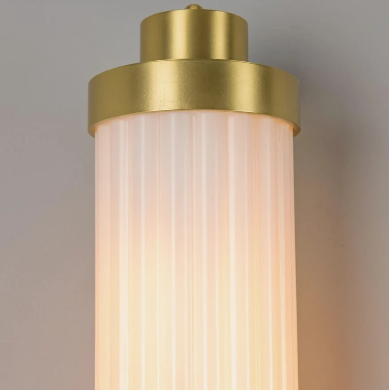 Aplique Baño Louise IP44 | Cristal Ondulado Opaco | Mullan Lighting