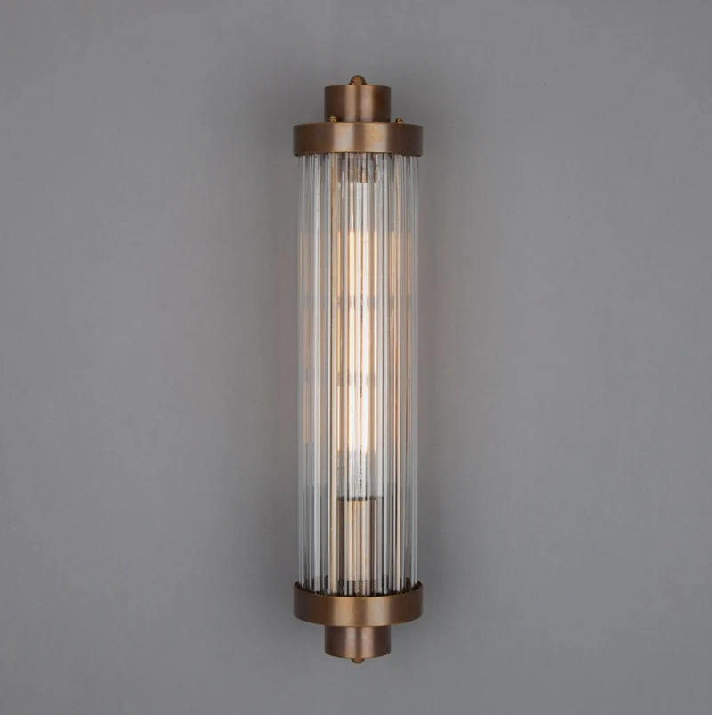 Aplique Baño Louise IP44 | Cristal Ondulado Transparente | Mullan Lighting