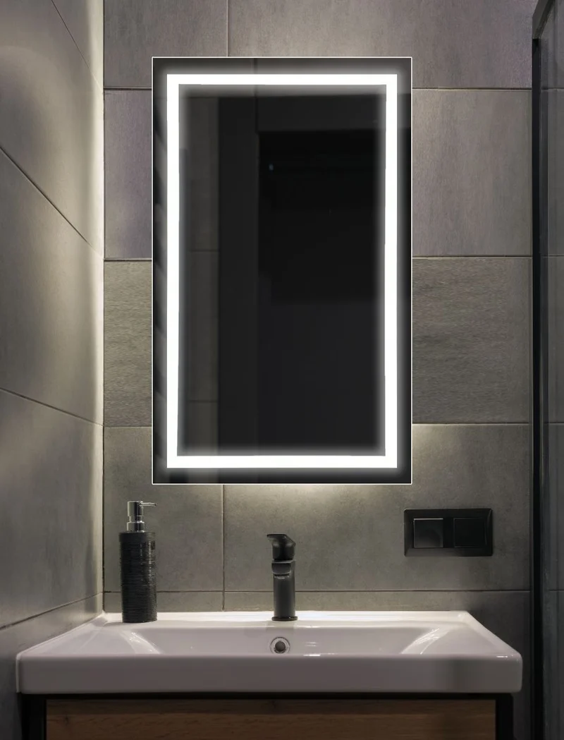 Rectangular LED mirror with double Front Lit 800x1000mm
