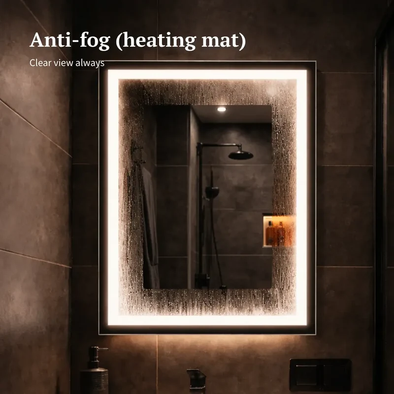 Rectangular LED mirror with double Front Lit 800x1200mm