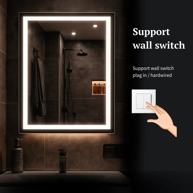 Rectangular LED mirror with double Front Lit 800x1200mm
