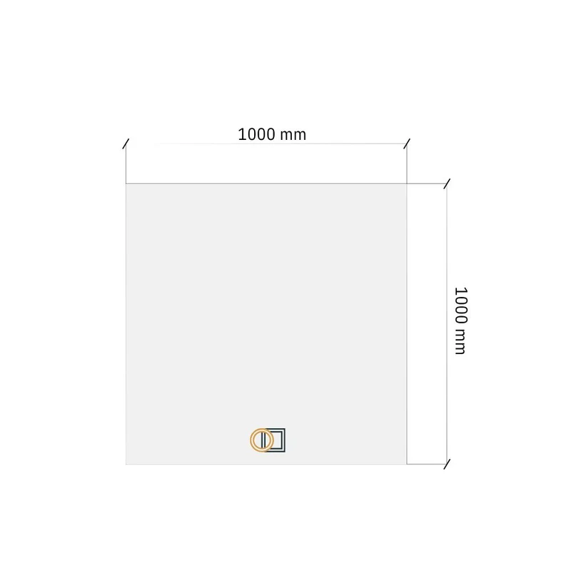 Square LED mirrors with rear lighting 1000x1000mm