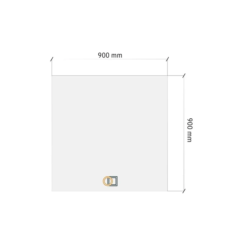 Square LED mirrors with rear lighting 900x900mm
