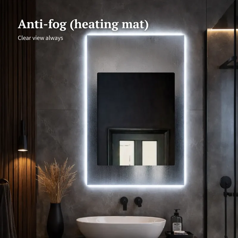 Rectangle LED mirrors with rear lighting 800x1000mm