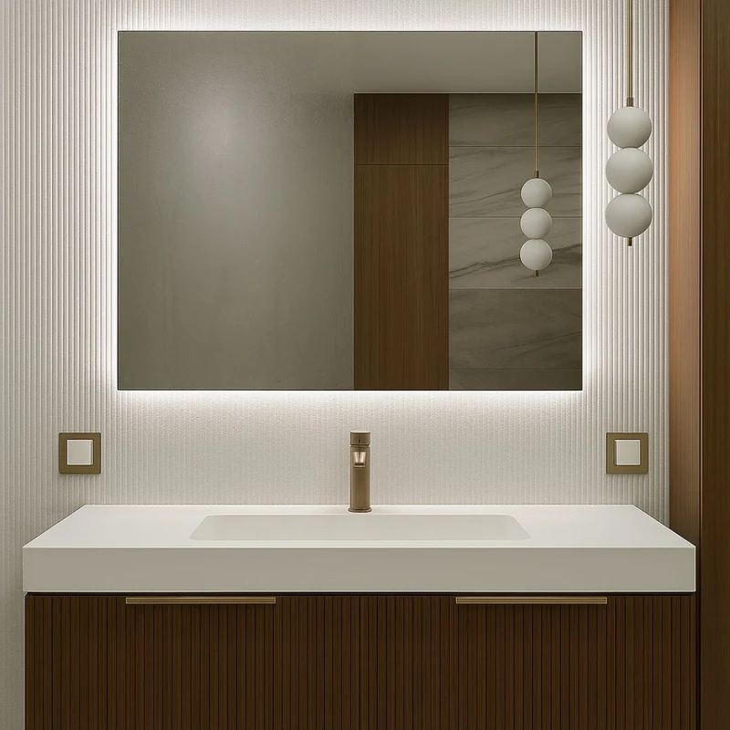 Rectangle LED mirrors with rear lighting 800x1000mm