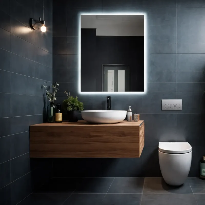 Rectangle LED mirrors with rear lighting 700x1000mm