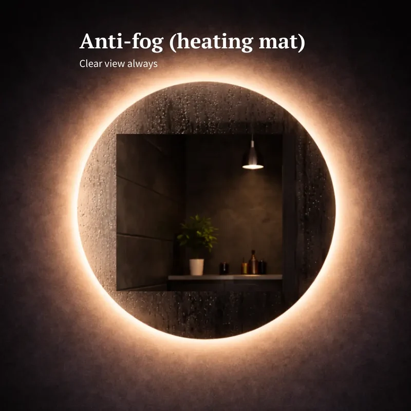 Round LED mirror with rear lighting Ø 900mm