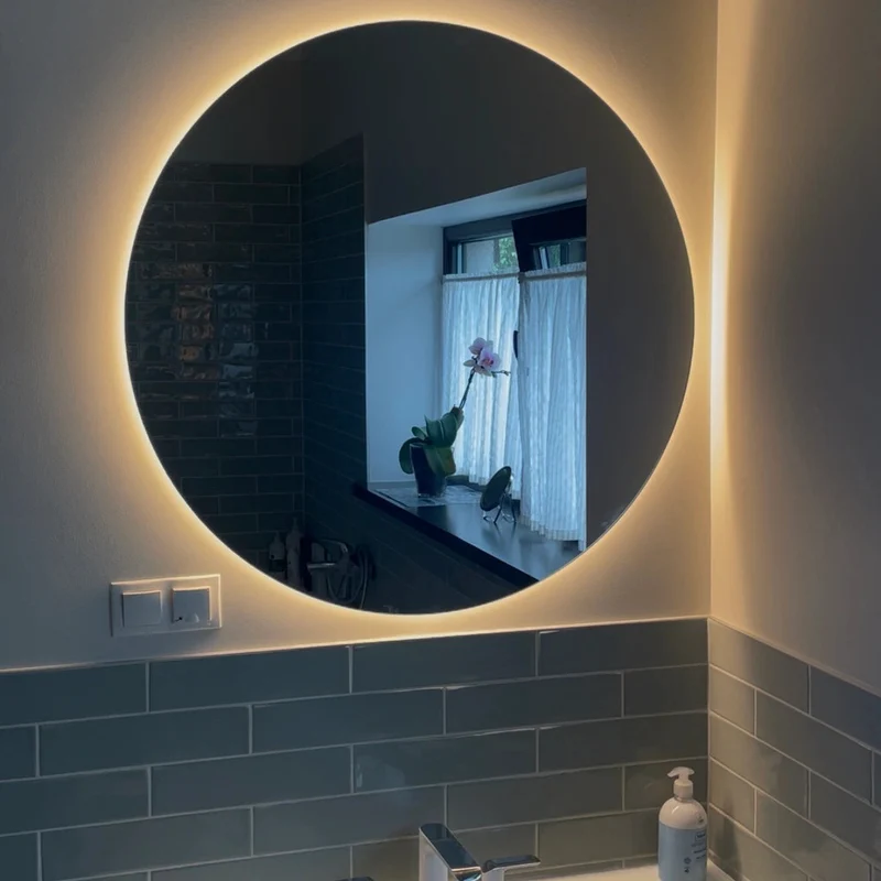 Round LED mirror with rear lighting Ø 1000mm