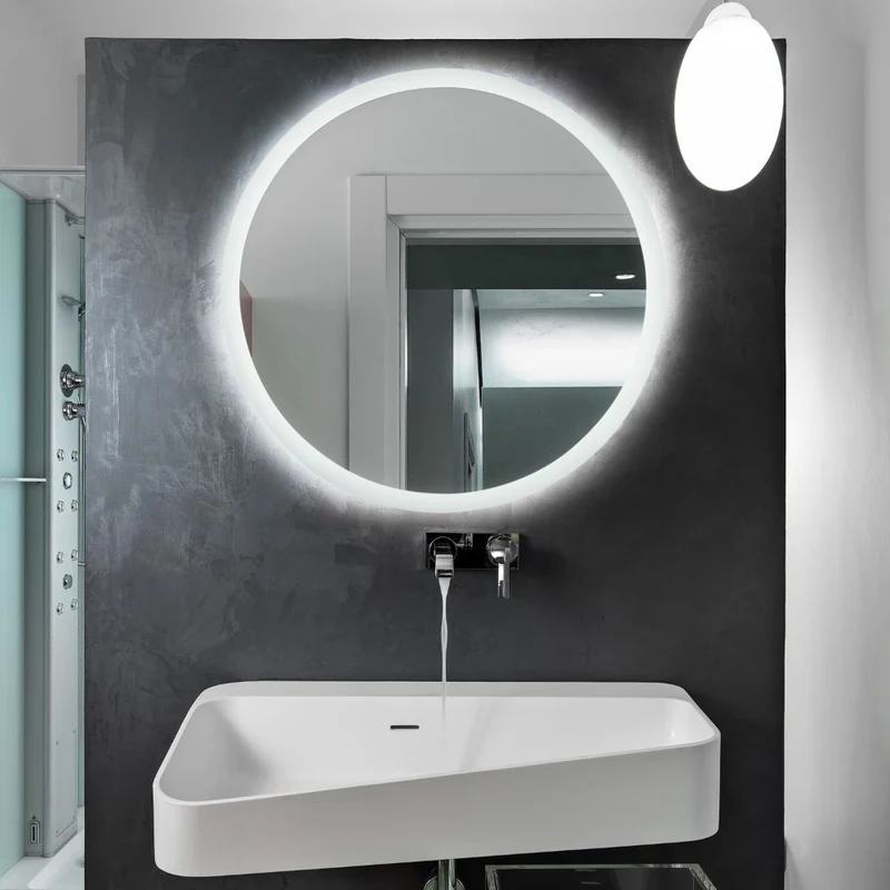 Round LED mirror with front lighting Ø 1100mm