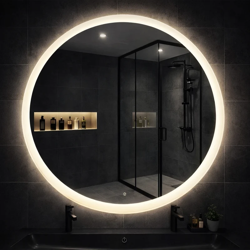Round LED mirror with front lighting Ø 1000mm