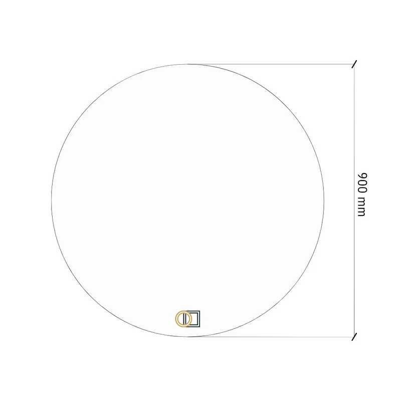Round LED mirror with rear lighting Ø 900mm