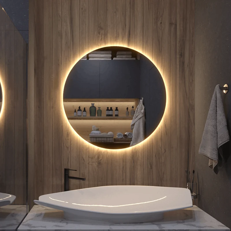 Round LED mirror with rear lighting Ø 800mm