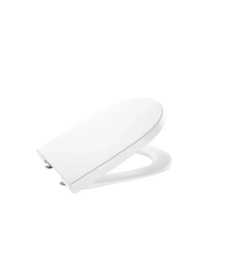 Roca The Gap Round A801D22001 – Tapa WC, Cierre Amortiguado, Antibacteriana, Bisagras Acero Inoxidable