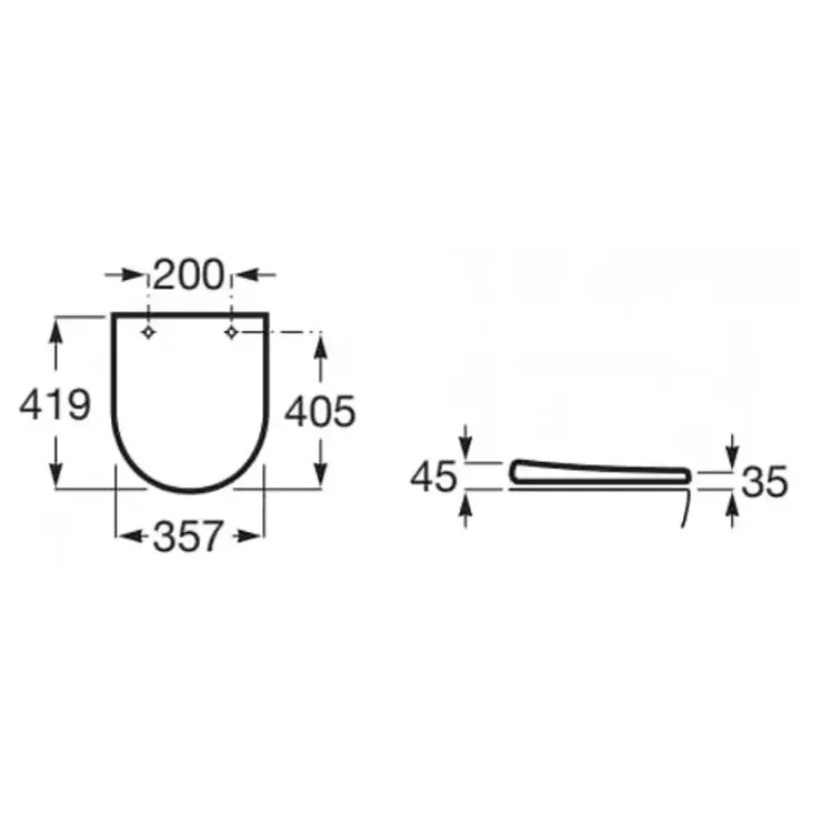 Roca The Gap Round A801D22001 – Tapa WC, Cierre Amortiguado, Antibacteriana, Bisagras Acero Inoxidable