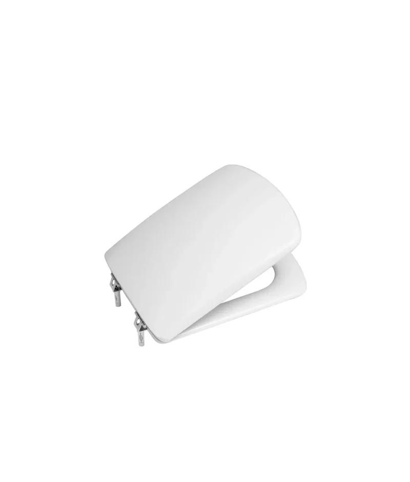 Roca Sidney A801380004 – Tapa WC Rectangular, Cierre Normal, Antibacteriana, Bisagras Acero Inoxidable