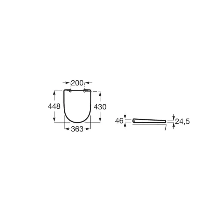 Roca Ona A801E22001 – Tapa WC, Cierre Amortiguado, Antibacteriana, Bisagras Acero Inoxidable