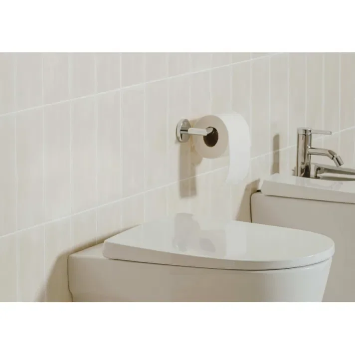 Roca Ona A801E10001 – Tapa WC Redonda, Cierre Normal, Antibacteriana, Bisagras Acero Inoxidable