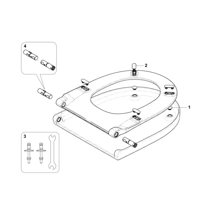 Roca Meridian A8012AC00B – Tapa WC, Cierre Amortiguado, Antibacteriana, Bisagras Acero Inoxidable